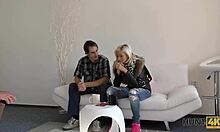 hunt4k. the cuckold watches closely as his petite babe sucks that old cock then rides it outdoors for cash