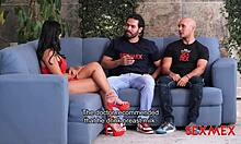 Lactating latina lina henao breastfeeds and fucks husbands friend in quickie blowjob session