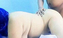 her big fat bbw ass gets stretched wide in hardcore anal doggystyle with mature milf gaping pussy