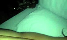 beautiful indian girl plays with her natural tits in bedroom