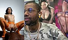 damn this slutty big tit ebony milf deepthroats sloppy then cowgirl fucks her bald tight pussy missionary style