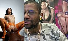 damn this slutty big tit ebony milf deepthroats sloppy then cowgirl fucks her bald tight pussy missionary style