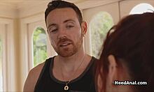 Redhead PAWG does yoga then drops for a sloppy blowjob 😍🔥