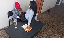 dude my stepdad's secretary offers herself in office i fuck her rough standing like a whore