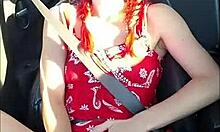 Huge Pussy Orgasm Hits Hard For Redhead In Uber