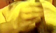 Real couple handjob leads to massive cumshot on homemade bed video
