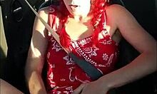 Huge Pussy Orgasm Hits Hard For Redhead In Uber