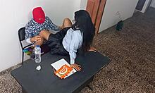 dude my stepdad's secretary offers herself in office i fuck her rough standing like a whore