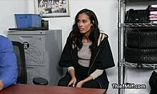 Can suspect Kylie Le Beau ride that officer's monster black cock without getting caught?