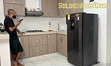 my slutty roommate seduces me bending over her big ass wet pussy for monster cock creampie doggystyle