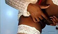 so this petite black girl next door grabs her vibrator for some wet pussy solo play at home cute and curvy fun