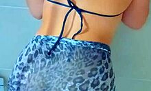 Tanned Latinas Shower After Beach