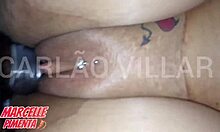 Damn Brazilian redhead takes balls deep anal pounding