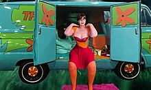 Granny Carmen's Velma Dinkley Cosplay Cock Sucking Leads To Creampie!