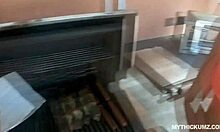 Spicy latina teen bounces on huge cock riding outdoors at bbq hardcore