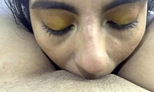 lesbian step-cousin seduces her for wet pussy licking and squirting taboo outdoors