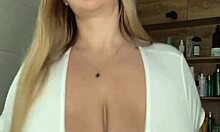 hey milf, those natural tits look perfect while you're caressing