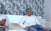 Adela Myers' Big Tits Bounce in Wild Threesome with Young Studs