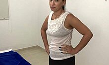 Madrastra's huge tits and fat ass tempt for interracial mommy blowjob