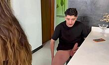 Mexican curvy Verito Aguas Pipeboy Kylei Ellish threesome share nerd stepson big cock cum in mouths