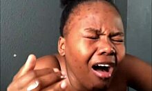 curvy bitch practices deep throat with big squirts from fat ass and huge pussy