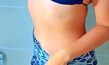 Tanned Latinas Shower After Beach