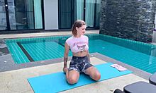 Eighteen-Year-Old Stepsis Yoga Turns Into Rough Doggystyle Pounding