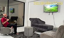 my slutty roommate seduces me bending over her big ass wet pussy for monster cock creampie doggystyle