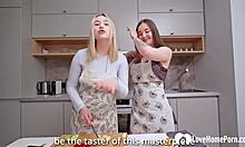 stepdad pounds tight cunts after cooking