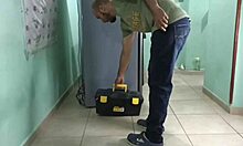 stepmom gives creamy pussy and big ass to stepson thick cock doggystyle in lingerie