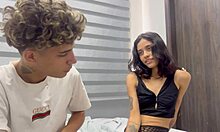 Skinny stepsis caught me with her panties wants doggystyle ride