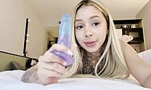 Petite blonde latina teen fingers ass toys sloppy anal masturbation