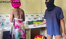 😈 kitchen orgy with horny ebony maid's big natural tits bouncing on bbc doggystyle!! wet pussy creampie gangbang 💦