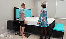 Delivery Guy Tests GILF Stella's New Mattress With Hands-On Bed Assistance
