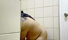 naughty indian stepmom's big boobs drip in hairy shower tease