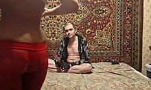 Sasha earth masturbates ass with dildo under anastasia mistress guidance wet and gaping