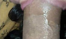 Choking hard on this massive cock while sucking deep