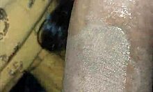 Choking hard on this massive cock while sucking deep