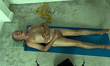 yoga milf strips clothes and wanks pussy hard on bedroom cam 😩💦