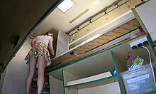 i told sexy hostess clear food truck but hidden cam catches dumb bitch upskirt!