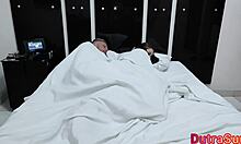 stepdad stuffs my panty-clad 18+ ass and tight pussy with monster cock creampie