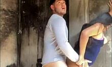 Colombian Fitness Roommate Trades Yoga for Public Creampie Fuck in Jeans