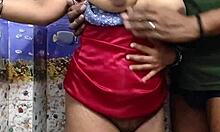 indian wife sneaks quick homemade fuck in the bathroom