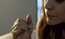 hey this teasing tattooed babe with piercing tongue gives handjob blowjob then fucks my monster cock wet