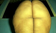 hey ex-wife's friend crashed here in panties didn't expect her teasing blowjob and pussy spread on my huge cock