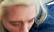 Real Hooker Swallows Massive Facial Cumshot Outdoors!