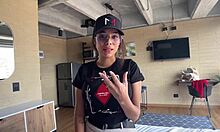 First time busty Colombian milf deepthroats big cock in casting 😈 sloppy cowgirl