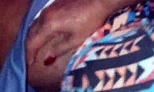 Granny's Wet Pussy Soaks Big Ass Fat Ebony Panties Needing Change