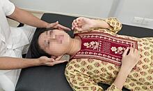 Petite Indian Student in Uniform Gets Sensual Massage Tease