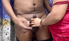 indian wife sneaks quick homemade fuck in the bathroom